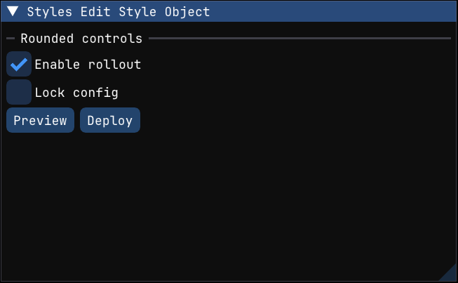 Edit the global style object